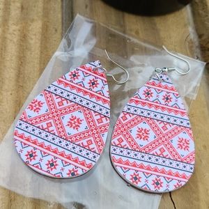 Christmas Sweater Snowflake Earrings